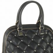 Bolsa estruturada com Matelass - Gloss Preto - David Jones Paris