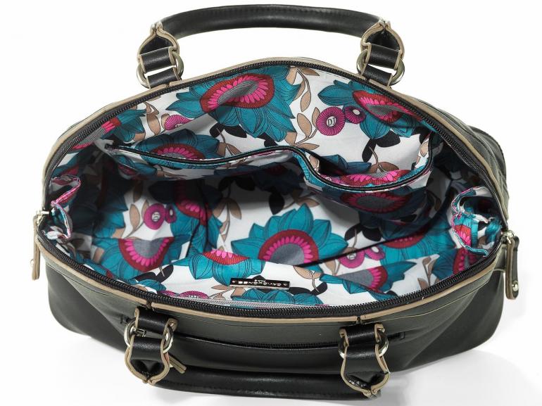 Bolsa estruturada com Matelass - Gloss Preto - David Jones Paris