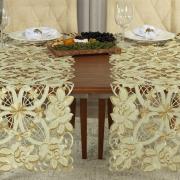 Trilho de Mesa com Bordado Richelieu 45x170cm Avulso - Godiva Bege - Dui Design