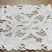 Jogo Americano 4 Lugares (4 peas) com Bordado Richelieu 35x50cm - Godiva Branco - Dui Design