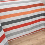 Kit: 1 Cobre-leito Solteiro Bouti de Microfibra Ultrasonic Estampada + 1 Porta-travesseiro - Gordon Cinza  - Dui Design