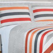 Kit: 1 Cobre-leito Solteiro Bouti de Microfibra Ultrasonic Estampada + 1 Porta-travesseiro - Gordon Cinza  - Dui Design