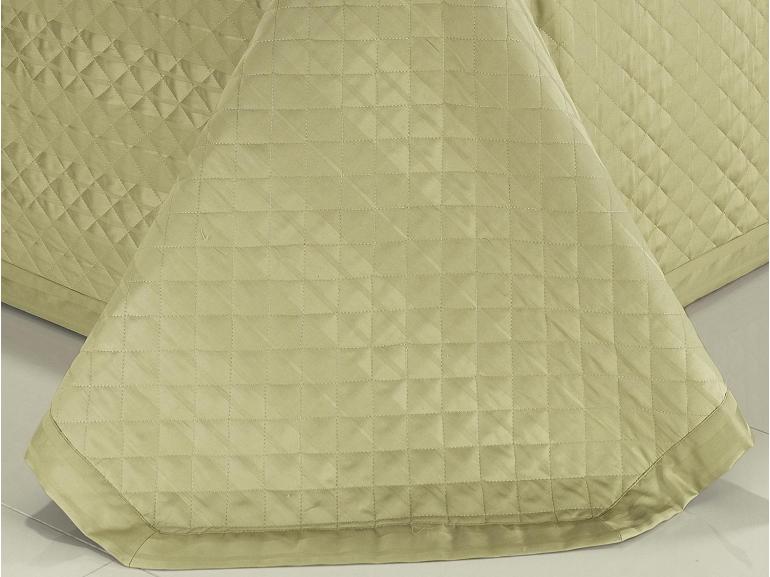 Kit: 1 Cobre-leito Queen + 2 porta-travesseiros Cetim 300 fios 100% Algodo - Gothan Caqui - Dui Design