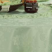 Toalha de Mesa com Bordado Guipir Fcil de Limpar Redonda 180cm - Gracy Ch Verde - Dui Design