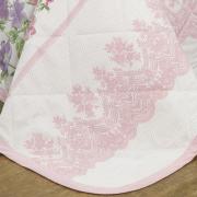 Kit: 1 Cobre-leito Casal + 2 Porta-travesseiros Percal 200 fios - Graciance Rosa Velho - Dui Design
