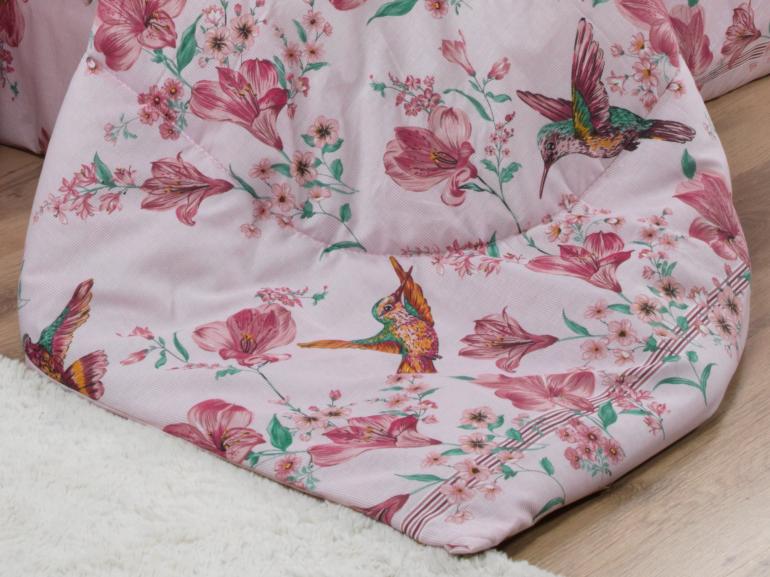Jogo de Cama Casal 150 fios - Graciosa Rosa - Dui Design