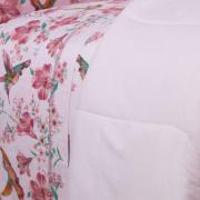 Jogo de Cama Casal 150 fios - Graciosa Rosa - Dui Design