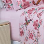 Jogo de Cama Casal 150 fios - Graciosa Rosa - Dui Design