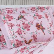 Jogo de Cama Casal 150 fios - Graciosa Rosa - Dui Design