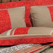 Kit: 1 Cobre-leito Casal + 2 Porta-travesseiros Percal 200 fios 100% Algodo - Granada Vermelho - Dui Design