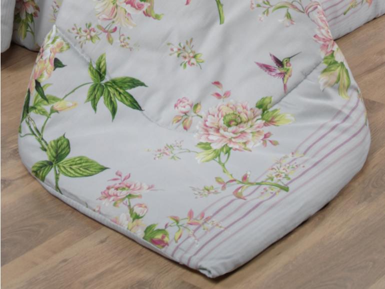 Jogo de Cama King Cetim 300 fios - Greice Kelly Cinza - Dui Design