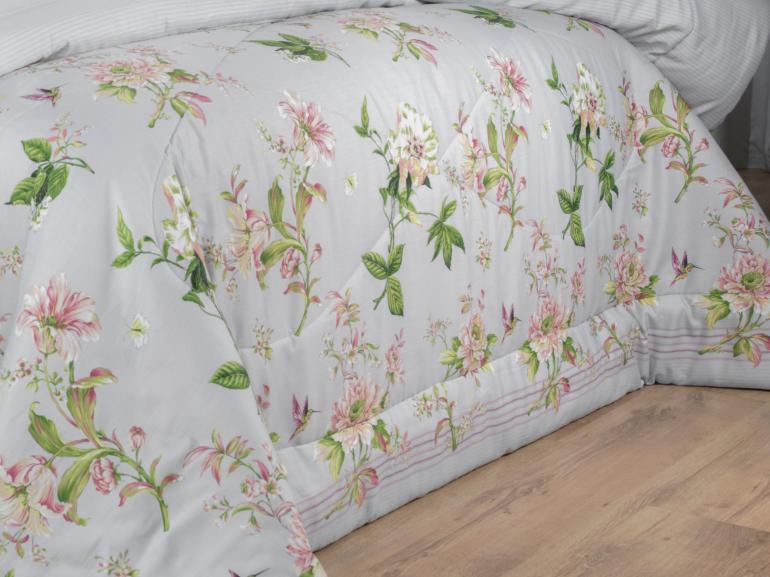 Jogo de Cama King Cetim 300 fios - Greice Kelly Cinza - Dui Design