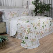 Kit: 1 Cobre-leito Casal + 2 porta-travesseiros Cetim 300 fios - Greice Kelly Cinza - Dui Design