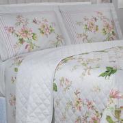 Kit: 1 Cobre-leito Casal + 2 porta-travesseiros Cetim 300 fios - Greice Kelly Cinza - Dui Design