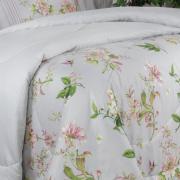 Edredom Casal Cetim 300 fios - Greice Kelly Cinza - Dui Design