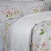 Edredom Casal Cetim 300 fios - Greice Kelly Cinza - Dui Design