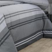 Jogo de Cama Solteiro Percal 200 fios - Gregor Cinza- Dui Design
