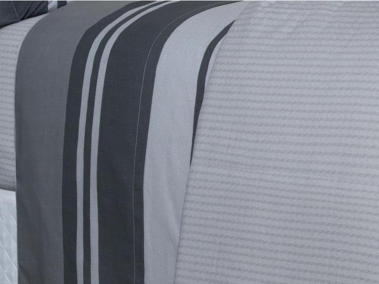 Jogo de Cama Solteiro Percal 200 fios - Gregor Cinza- Dui Design