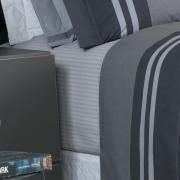 Jogo de Cama Solteiro Percal 200 fios - Gregor Cinza- Dui Design