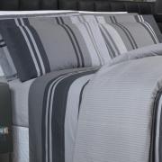 Jogo de Cama Solteiro Percal 200 fios - Gregor Cinza- Dui Design