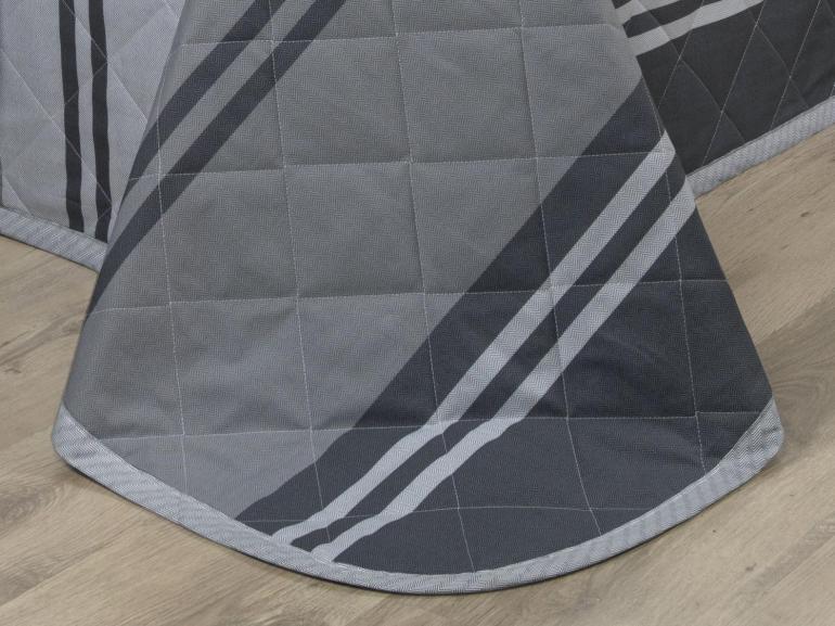 Kit: 1 Cobre-leito Solteiro + 1 Porta-travesseiro Percal 200 fios - Gregor Cinza- Dui Design