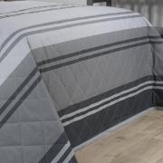 Kit: 1 Cobre-leito Solteiro + 1 Porta-travesseiro Percal 200 fios - Gregor Cinza- Dui Design