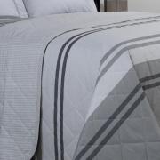 Kit: 1 Cobre-leito Solteiro + 1 Porta-travesseiro Percal 200 fios - Gregor Cinza- Dui Design