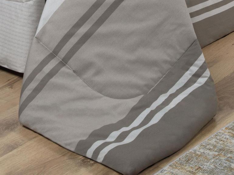Jogo de Cama Queen Percal 200 fios - Gregor Taupe - Dui Design