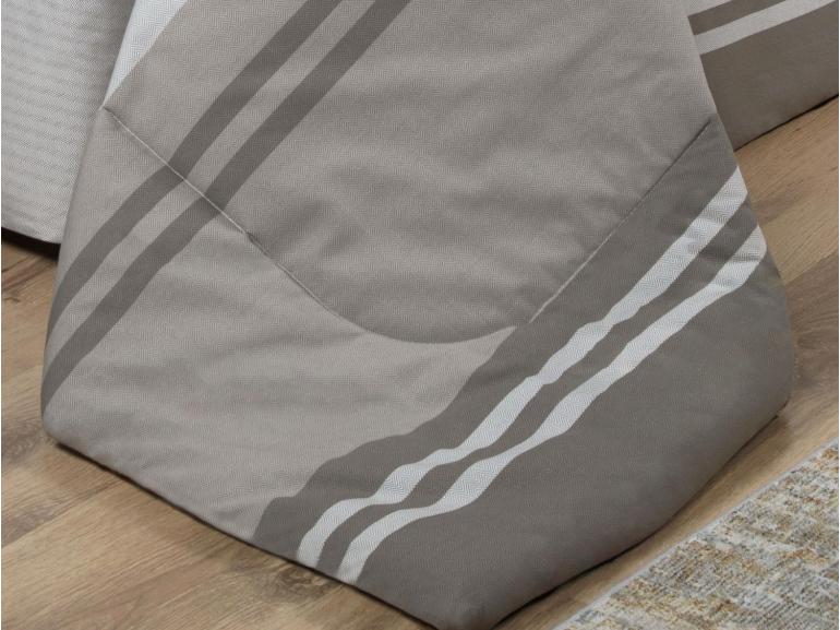 Edredom Casal Percal 200 fios - Gregor Taupe - Dui Design