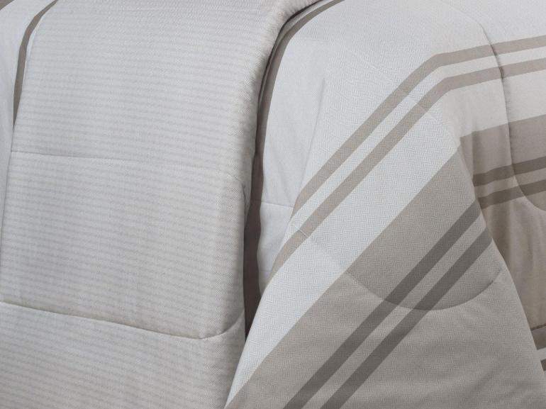 Edredom Casal Percal 200 fios - Gregor Taupe - Dui Design