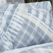 Kit: 1 Cobre-leito Solteiro + 1 Porta-travesseiro 150 fios - Gregory Azul - Dui Design