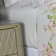 Jogo de Cama Casal Cetim 300 fios - Greice Kelly Cinza - Dui Design