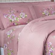 Edredom Casal Cetim 300 fios - Greice Kelly Uva - Dui Design