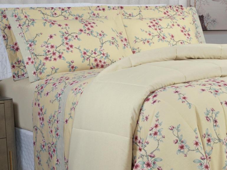 Jogo de Cama Queen 150 fios - Hanami Vintage - Dui Design