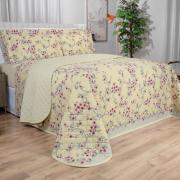 Kit: 1 Cobre-leito Queen + 2 Porta-travesseiros 150 fios - Hanami Vintage - Dui Design