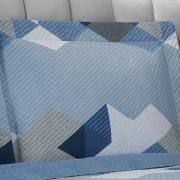 Kit: 1 Cobre-leito King Bouti de Microfibra Ultrasonic Estampada + 2 Porta-travesseiros - Harry azul - Dui Design