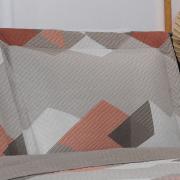 Kit: 1 Cobre-leito Casal Bouti de Microfibra Ultrasonic Estampada + 2 Porta-travesseiros - Harry Taupe - Dui Design