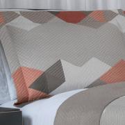 Kit: 1 Cobre-leito Casal Bouti de Microfibra Ultrasonic Estampada + 2 Porta-travesseiros - Harry Taupe - Dui Design