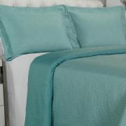 Kit: 1 Cobre-leito Casal Bouti de Microfibra Ultrasonic + 2 Porta-travesseiros - Haven Turquesa - Dui Design