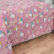 Kit: 1 Cobre-leito Solteiro Kids Bouti de Microfibra PatchWork Ultrasonic + 1 Porta-travesseiro - Hello Uni - Dui Design