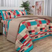 Enxoval Solteiro com Edredom 4 peas 150 fios - Helsinque Bege - Dui Design