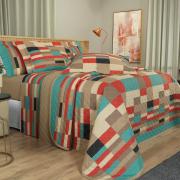 Kit: 1 Cobre-leito Queen + 2 Porta-travesseiros 150 fios - Helsinque Bege - Dui Design