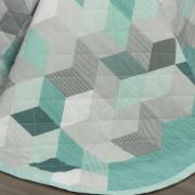 Kit: 1 Cobre-leito Casal + 2 Porta-travesseiros 150 fios - Henry Turquesa - Dui Design