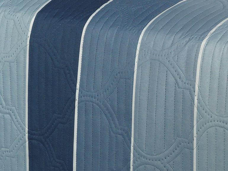 Kit: 1 Cobre-leito King Bouti de Microfibra Ultrasonic Estampada + 2 Porta-travesseiros - Hilton Azul - Dui Design