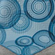 Kit: 1 Cobre-leito Casal Bouti de Microfibra Ultrasonic Estampada + 2 Porta-travesseiros - Hogan Azul Indigo - Dui Design
