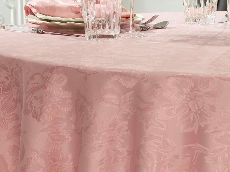 Toalha de Mesa Fcil de Limpar Redonda 160cm - Ibiza Rosa Velho - Dui Design