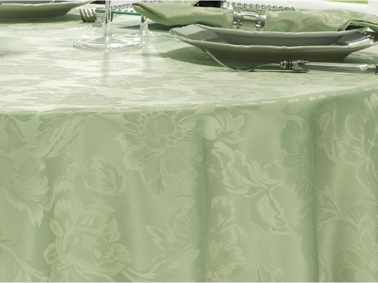 Toalha de Mesa Fácil de Limpar Redonda 180cm - Ibiza Verde Claro - Dui Design
