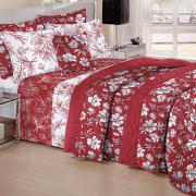 Edredom Solteiro 150 Fios 100% Algodo - Illume Vermelho - Santista