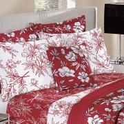 Edredom Solteiro 150 Fios 100% Algodo - Illume Vermelho - Santista