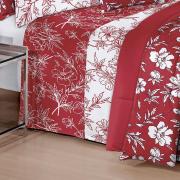 Jogo de Cama Casal 150 fios 100% Algodo - Illume Vermelho (Linha Ouro) - Santista